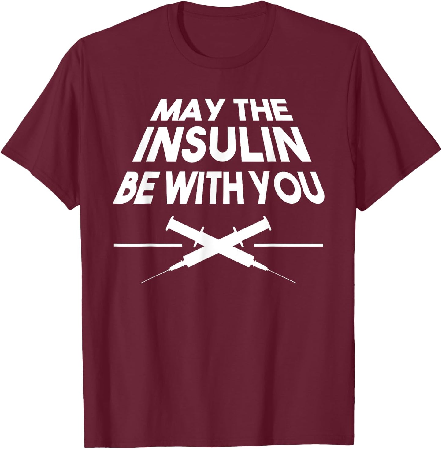 Funny Type 1 Diabetes Gift Diabetic Men Women Kids Children T-Shirt - T-Shirt | Maroon