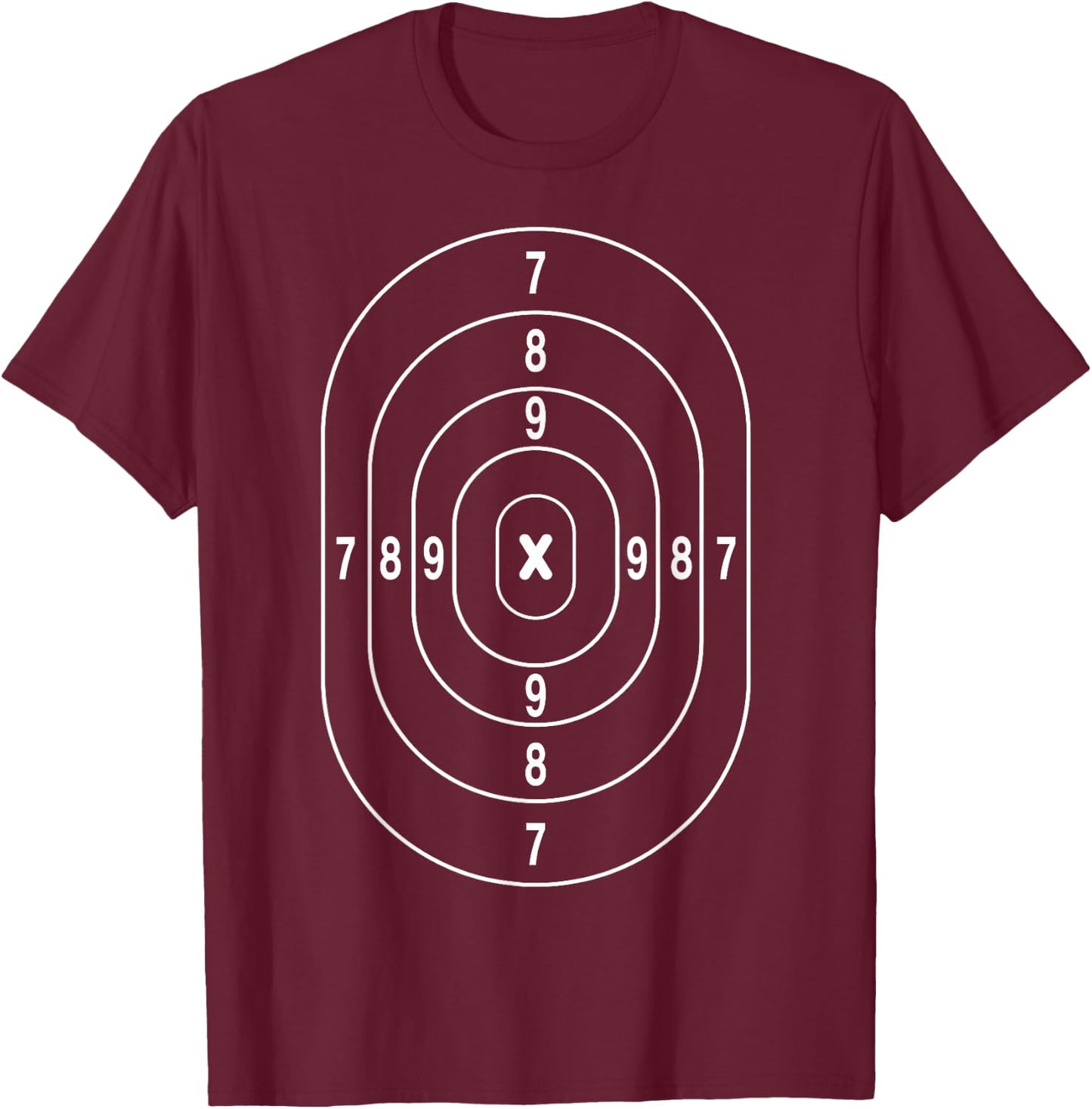 Cool Shooting Range Target | Funny Marksman Gun Lover Gift T-Shirt - T-Shirt | Maroon