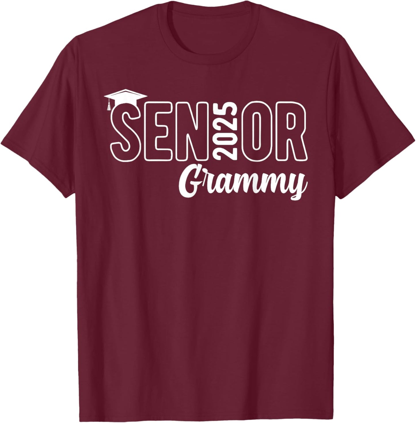 Proud Senior Grammy 2025 Senior 2025 Class Of 2025 T-Shirt - T-Shirt | Maroon