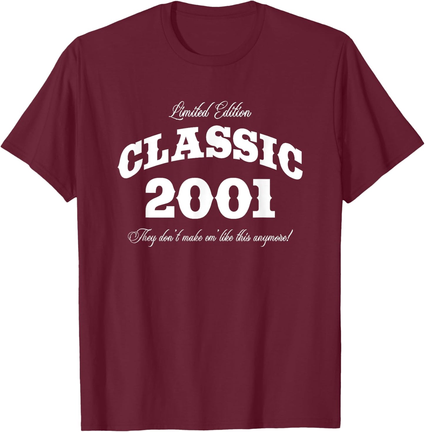 24 Year Old Vintage Classic Car 2001 24th Birthday T-Shirt - T-Shirt | Maroon
