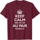 AU PAIR Gift Funny Job Title Profession Birthday Worker Idea T-Shirt - T-Shirt | Maroon