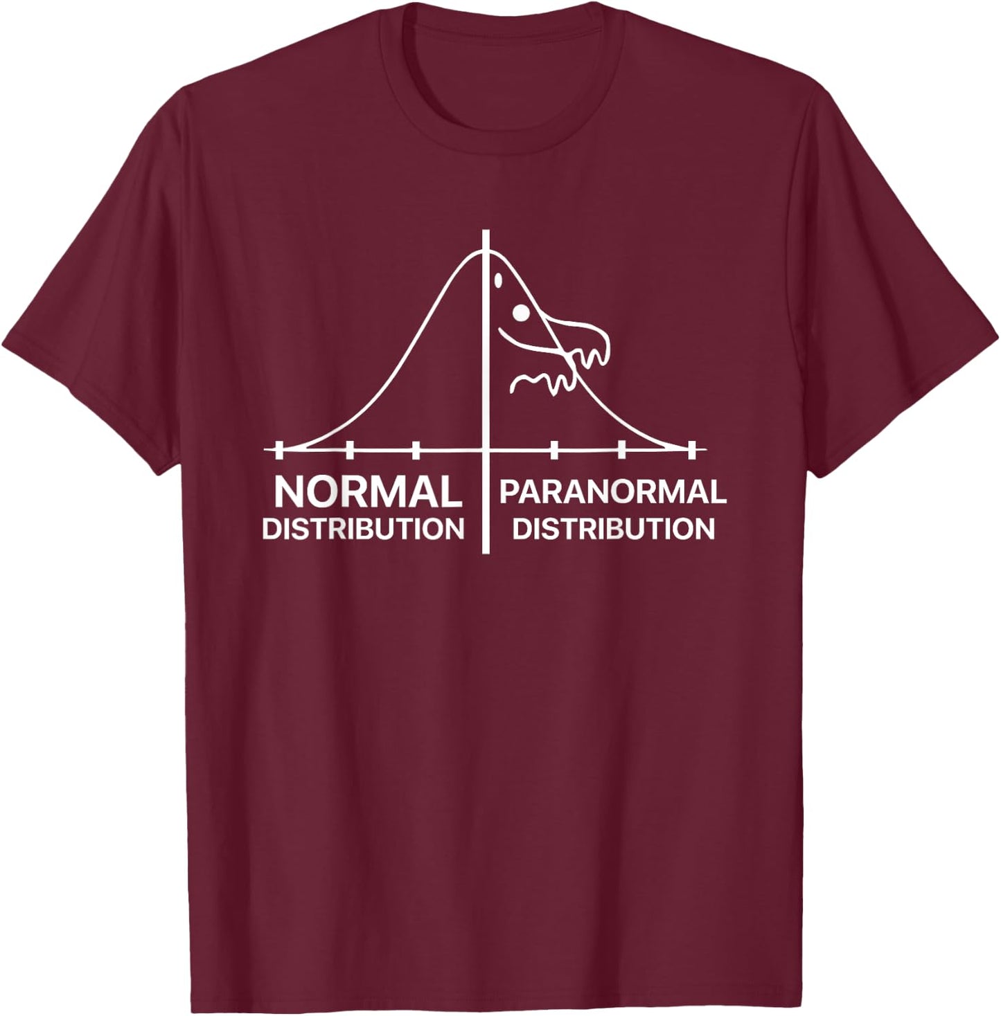 Normal Distribution Paranormal Distribution T-Shirt - T-Shirt | Maroon