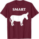 Smart Ass Funny Horse Donkey T Shirt T-Shirt - T-Shirt | Maroon