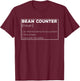 Funny Bean Counter Definition Accountant Bar Lovers gift T-Shirt - T-Shirt | Maroon