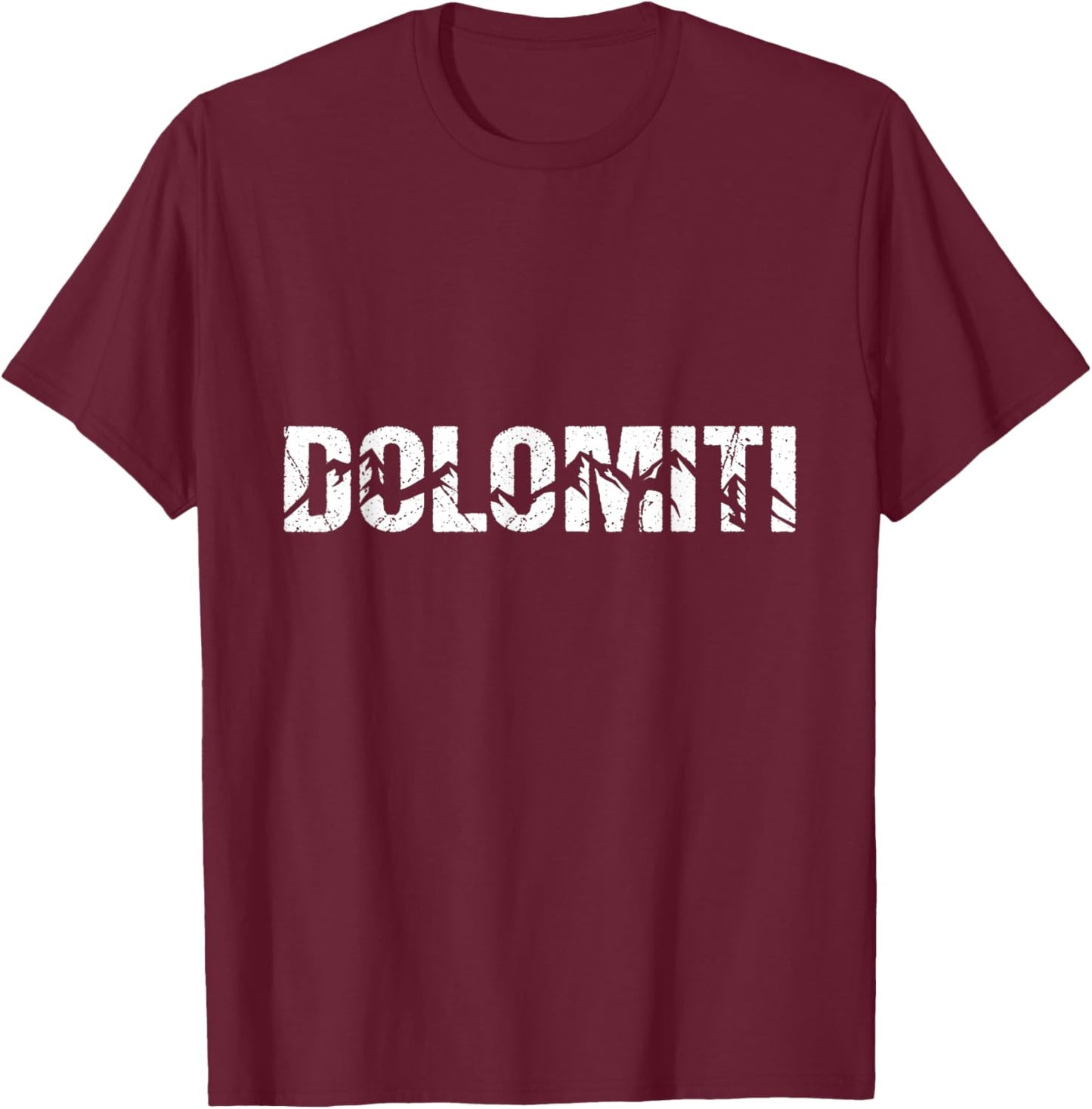 Dolomiti Alps Italy Dolomites Mountain T-Shirt - T-Shirt | Maroon