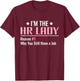 I'm the HR Lady - HR Human Resources T-Shirt - T-Shirt | Maroon