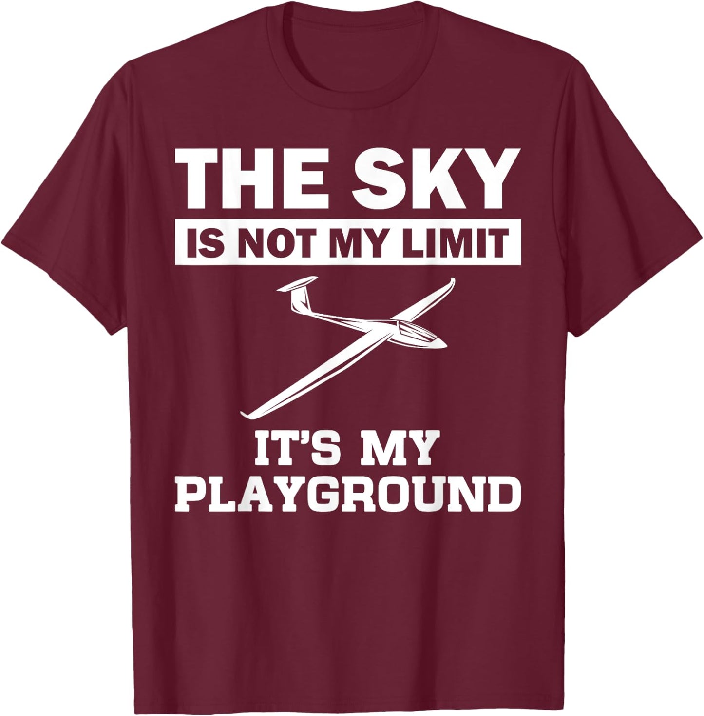 Funny Glider Art Gliding Pilot Aviation Lover Men Women T-Shirt - T-Shirt | Maroon