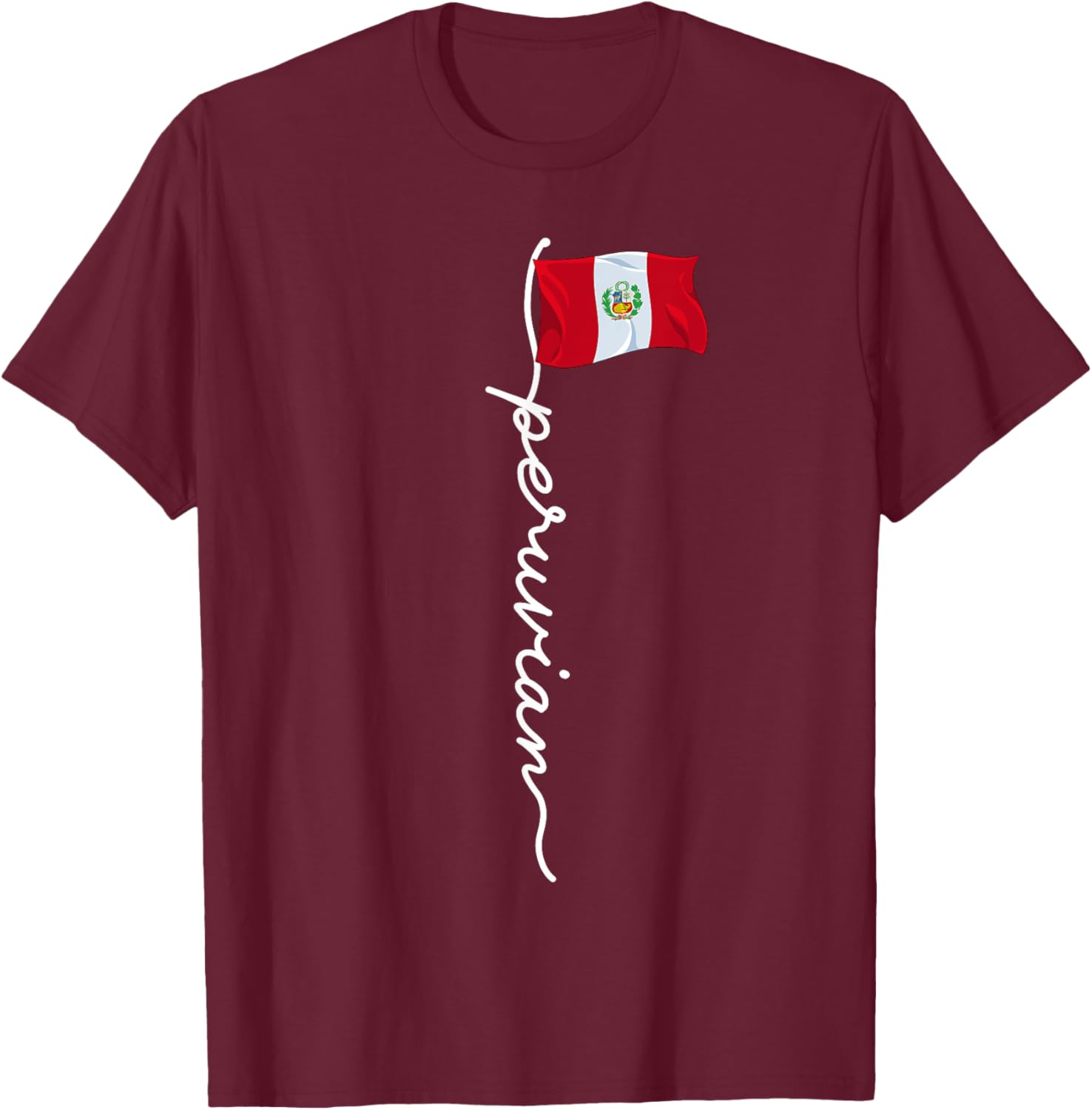 Peru Signature Peruvian , Small, Black T-Shirt - T-Shirt | Maroon