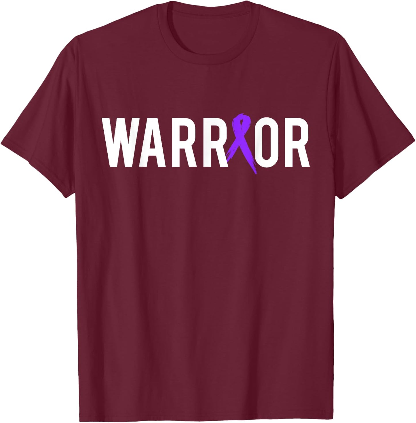 Pancreatic Cancer Warrior Design Gift Cancer Awareness T-Shirt - T-Shirt | Maroon