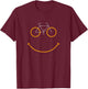Bike Smiling Face, Funny MTB Cycling T-Shirt - T-Shirt | Maroon