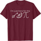 I'm Just Here for the Key Lime Pie Funny Thanksgiving Pi Day T-Shirt - T-Shirt | Maroon