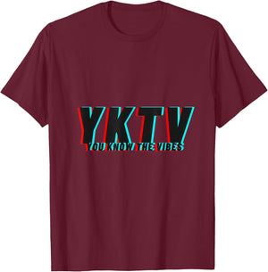 YKTV You Know The Vibes T-Shirt - T-Shirt | Maroon