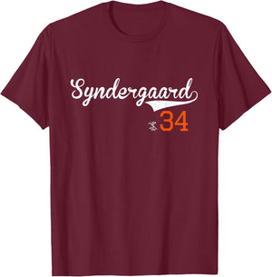 Noah Syndergaard Vintage Gameday T-Shirt - T-Shirt | Maroon