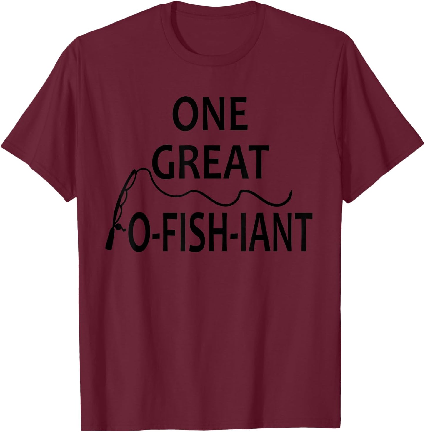 One Great O-Fish-iant Fishing Lover Wedding Officiant Pastor T-Shirt - T-Shirt | Maroon