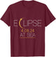 Total Solar Eclipse 2024 Totality USA Spring April 4, 2024 T-Shirt - T-Shirt | Maroon