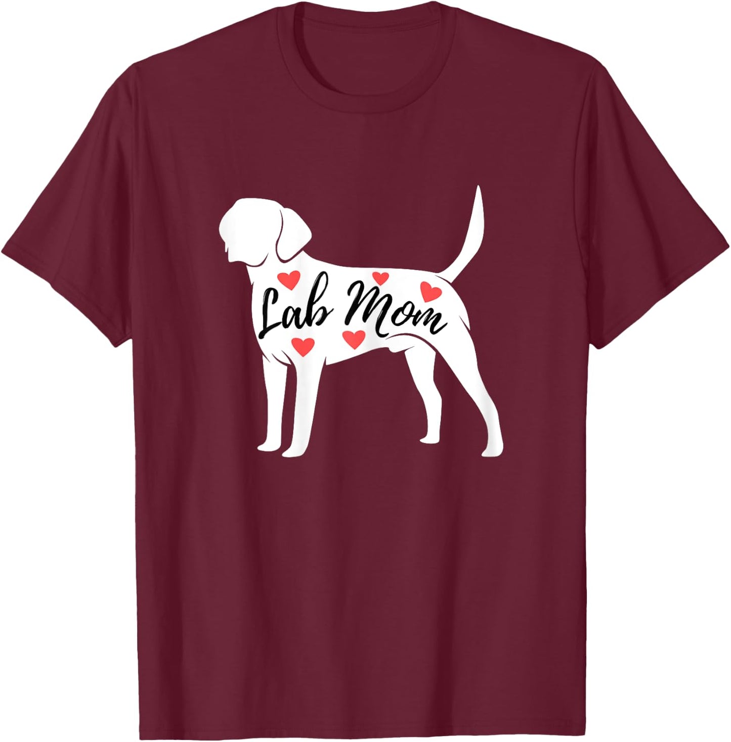 Lab Mom - Labrador Retriever Lover Dog Owner Pet Girls Kids T-Shirt - T-Shirt | Maroon