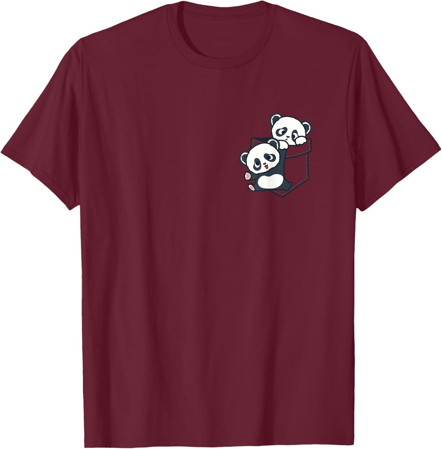 Panda Shirt Men Women Panda Lover Gift Panda T-Shirt - T-Shirt | Maroon
