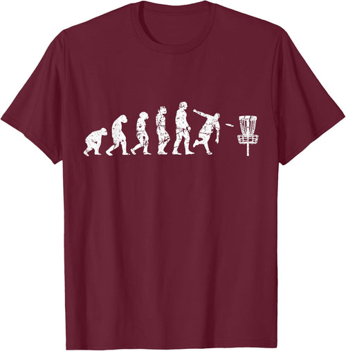 Evolution of Man Frisbee Golfer Used Disc Golf