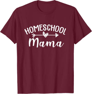 Homeschool mama Home Schooler First Day Of School Homeschool T-Shirt - T-Shirt | Maroon