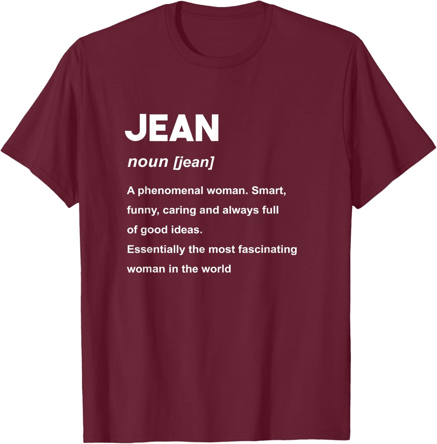 Jean Name T-Shirt - T-Shirt | Maroon