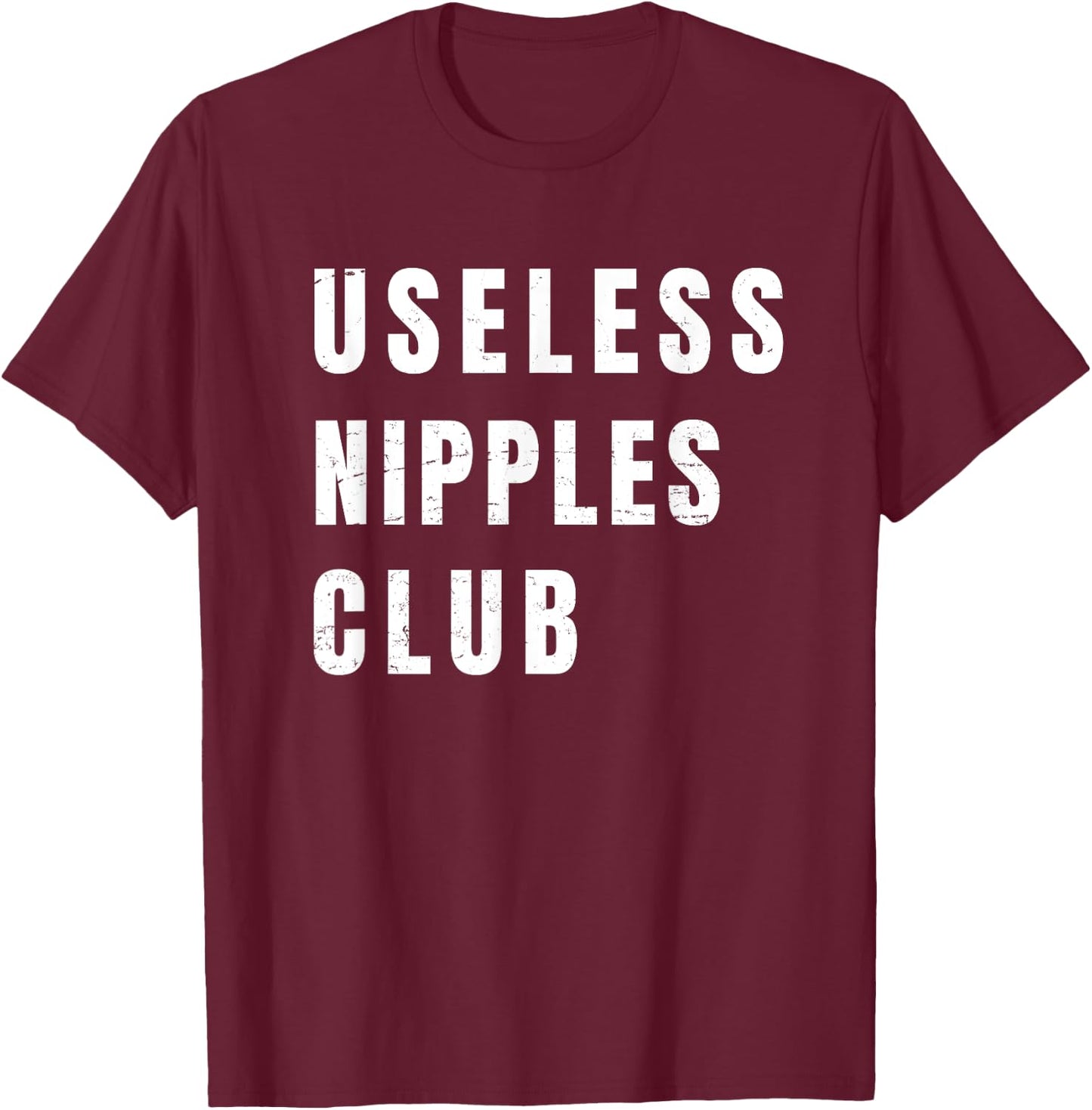 Funny Dad - Useless Nipples Club - Breastfeeding - Evolution T-Shirt - T-Shirt | Maroon