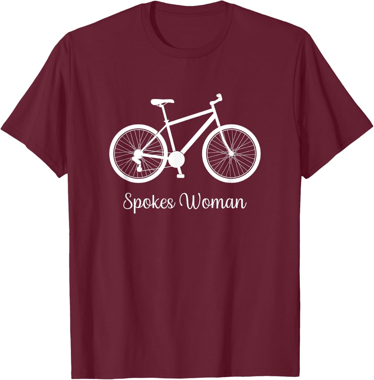 Spokes Women, Lady Boss, Bicyle Cycling Biking, Adventurer T-Shirt - T-Shirt | Maroon