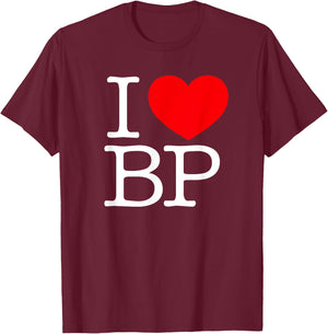 I Love (Heart) BP T-Shirt - T-Shirt | Maroon