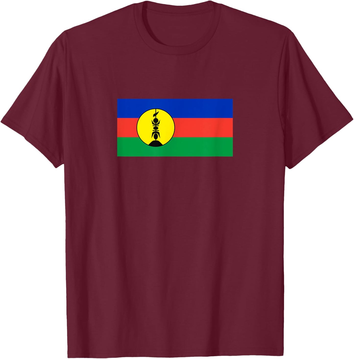 New Caledonia Flag Shirt Flag of New Caledonia T-Shirt - T-Shirt | Maroon