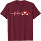 Pharmacist Pharm Tech Medicine Nurse Druggist Heartbeat T-Shirt - T-Shirt | Maroon