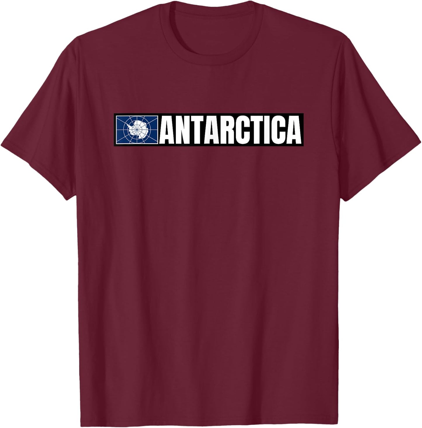 Antarctica Flag T-Shirt - T-Shirt | Maroon