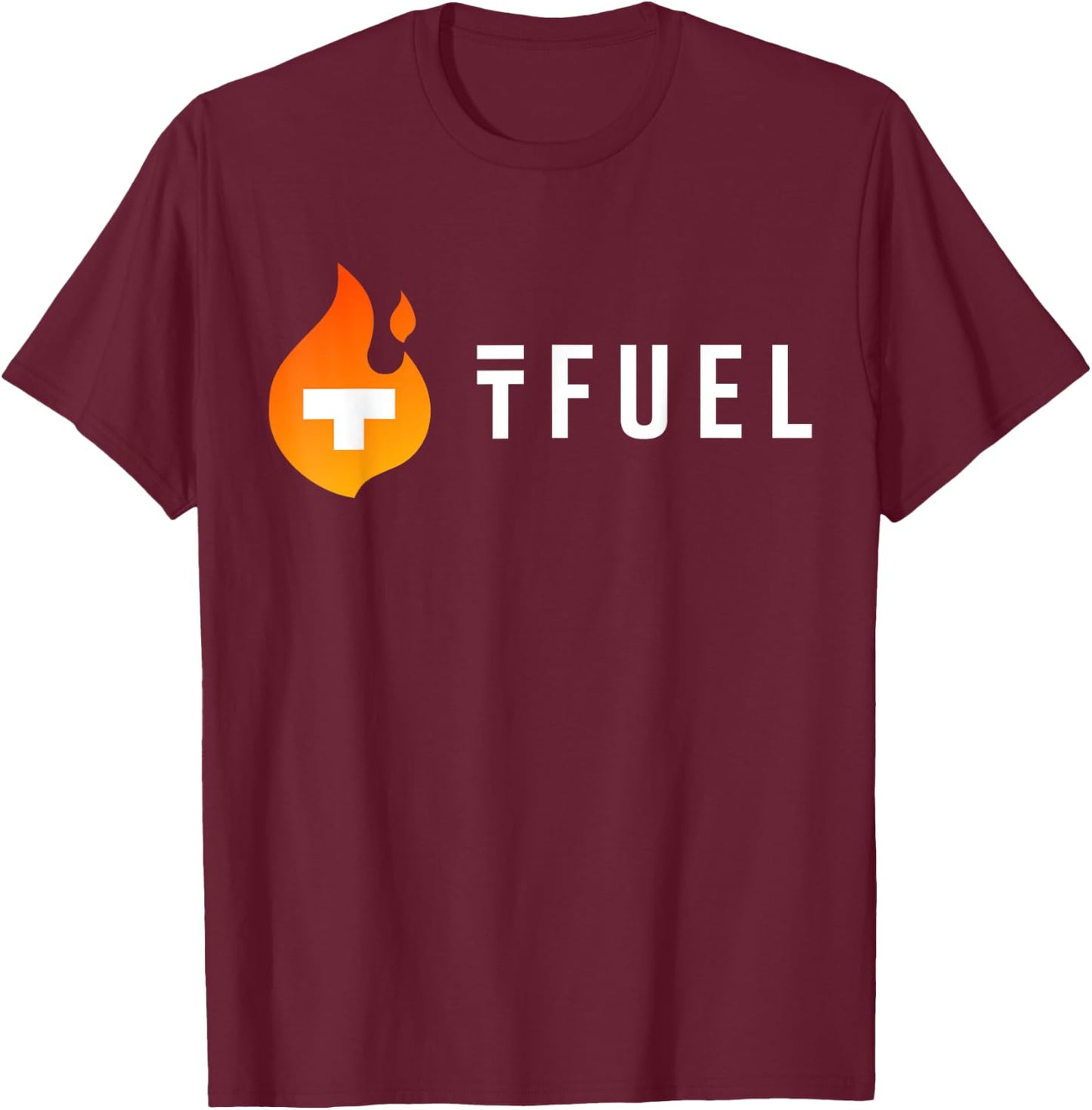 TFUEL Crypto Token Flame - Theta Fuel Coin - HODL - Dapps T-Shirt - T-Shirt | Maroon