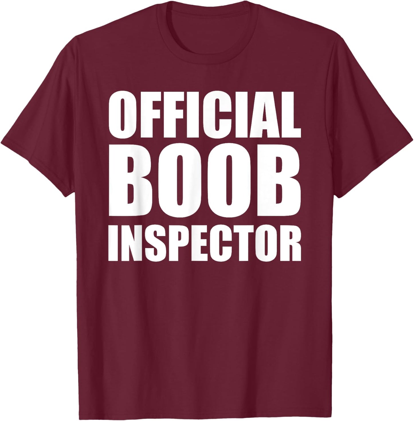 Boob Inspector Halloween Costume Gift Boobs 31st October T-Shirt - T-Shirt | Maroon