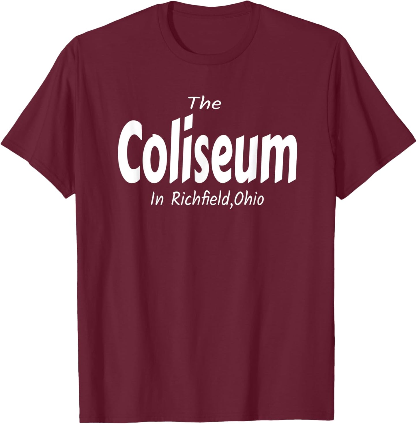 Vintage Richfield Coliseum Cleveland T-Shirt - T-Shirt | Maroon