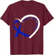Colorectal Cancer Awareness Gift -Adults Cancer Awareness Black Small Classic Fit Short Sleeve T-Shirt - T-Shirt | Maroon