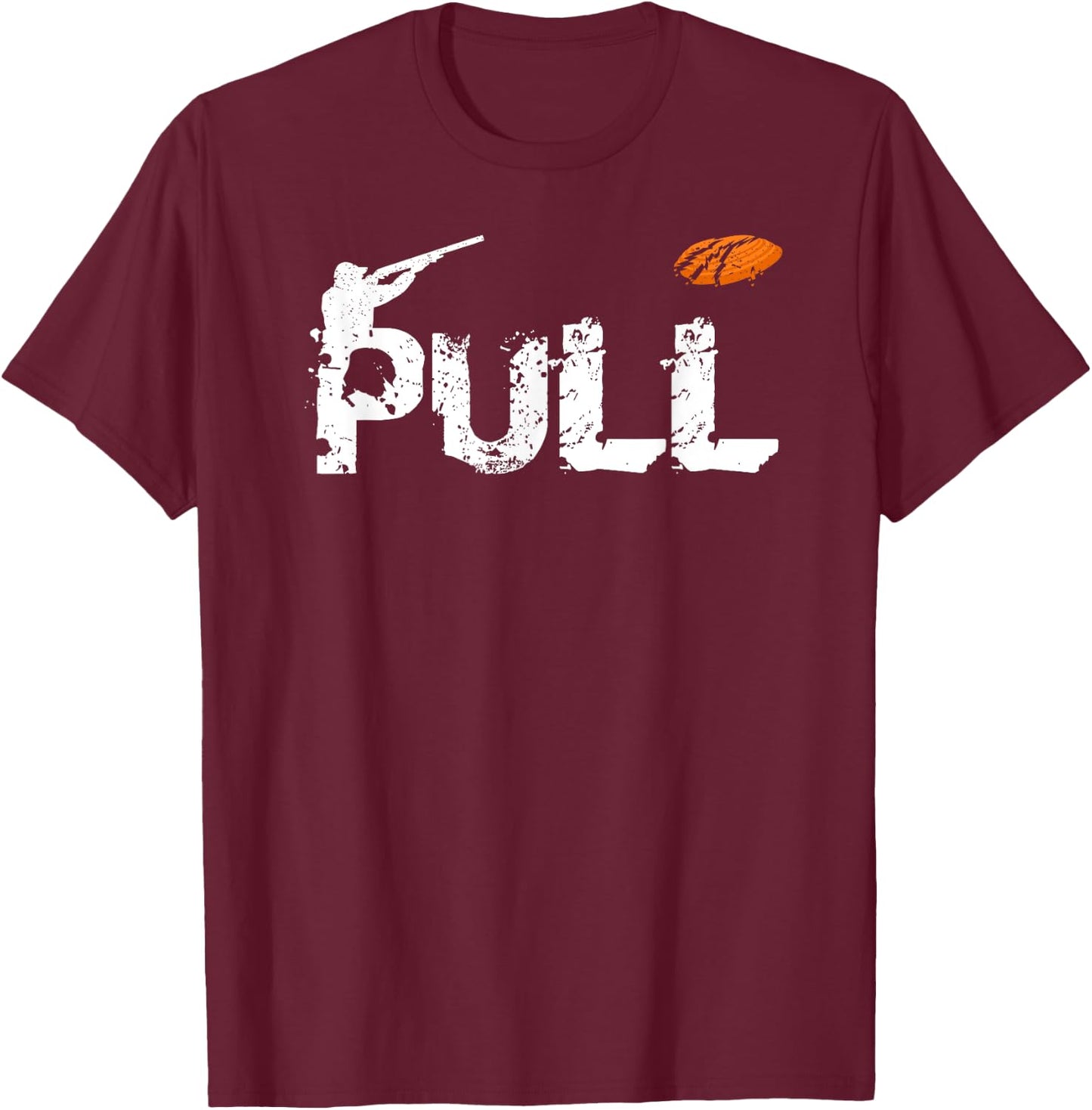 Clay Skeet pigeon shooting Pull clay Bird hunter sports T-Shirt - T-Shirt | Maroon