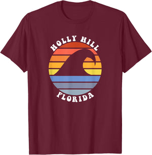 Cute Holly Hill Florida FL Beach Vacation Souvenir T-Shirt - T-Shirt | Maroon