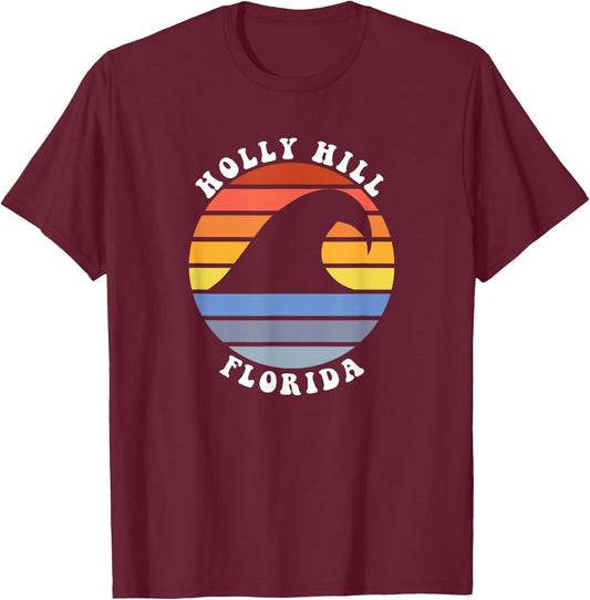 Cute Holly Hill Florida FL Beach Vacation Souvenir T-Shirt - T-Shirt | Maroon