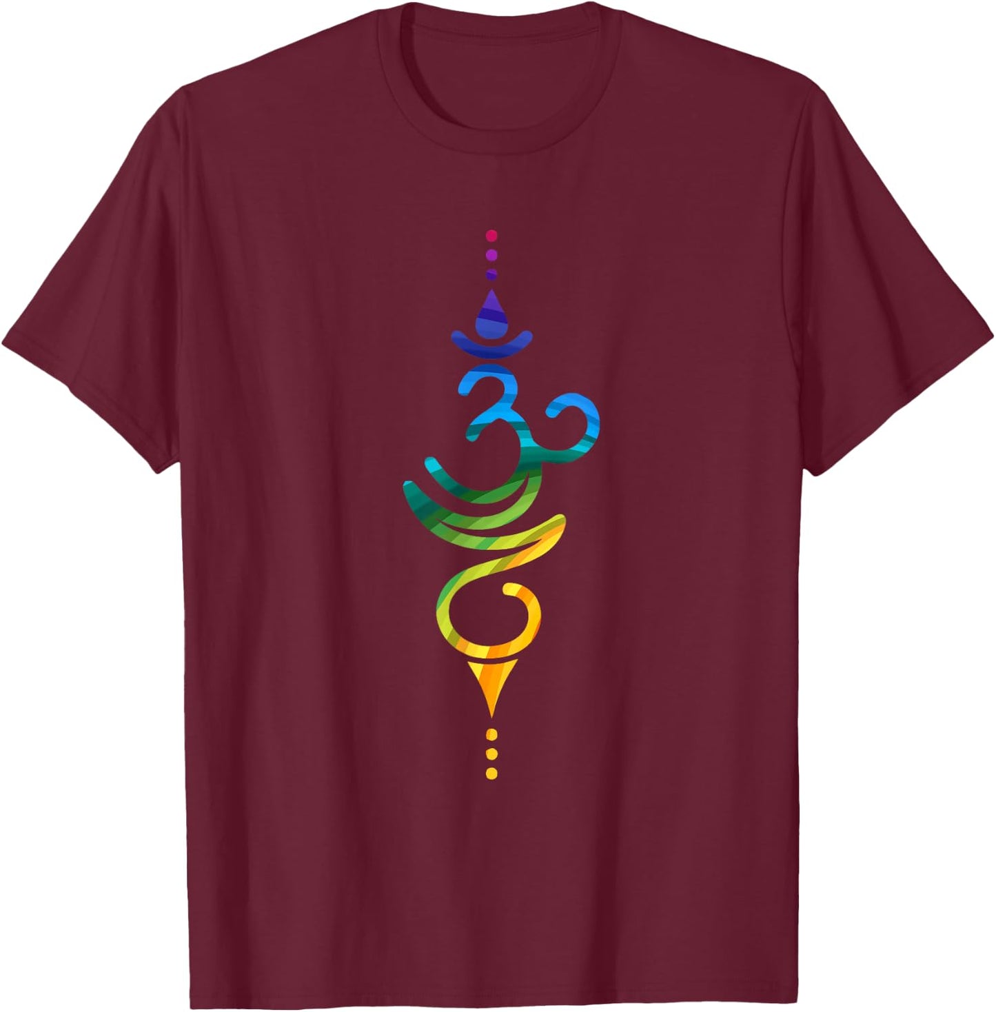 Breathe Symbol Chakra Mindfulness Hinduism Breathing Apparel T-Shirt - T-Shirt | Maroon