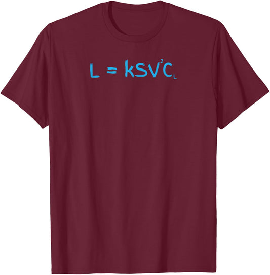 Wright Brothers LIFT EQUATION Kitty Hawk T-Shirt - T-Shirt | Maroon