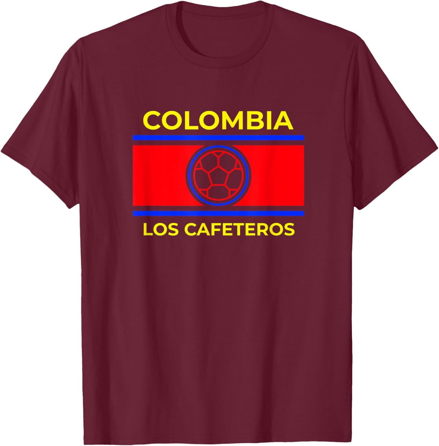 Colombia Soccer Futbol Jersey Shirt Los Cafeteros T-Shirt - T-Shirt | Maroon