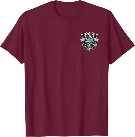 11th Special Forces Group 11th SFG Shirt - De Oppresso Liber T-Shirt - T-Shirt | Maroon