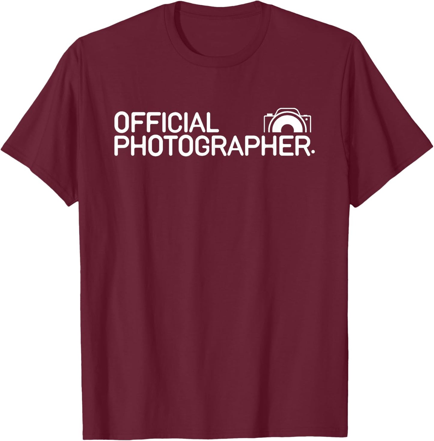 Official Photographer Event Photography Gift T-Shirt - T-Shirt | Maroon