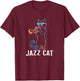 Cats And Jazz Is All I Need - Jazz Funk & Soul Cute Cat T-Shirt - T-Shirt | Maroon