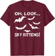 Funny Bat Lover Gift Women Cool Sky Kittens Horror T-Shirt - T-Shirt | Maroon