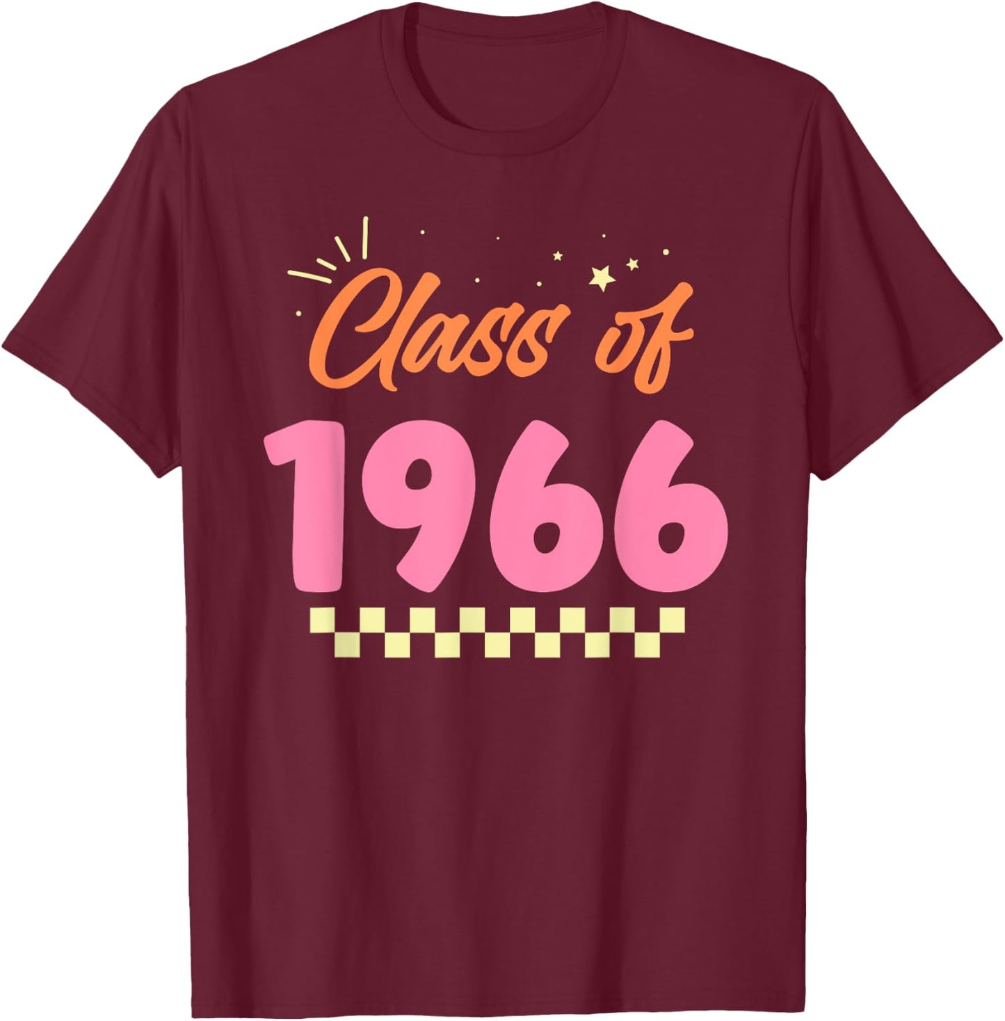 Class Of 1966 School Graduation Meetup Reunion T-Shirt - T-Shirt | Maroon