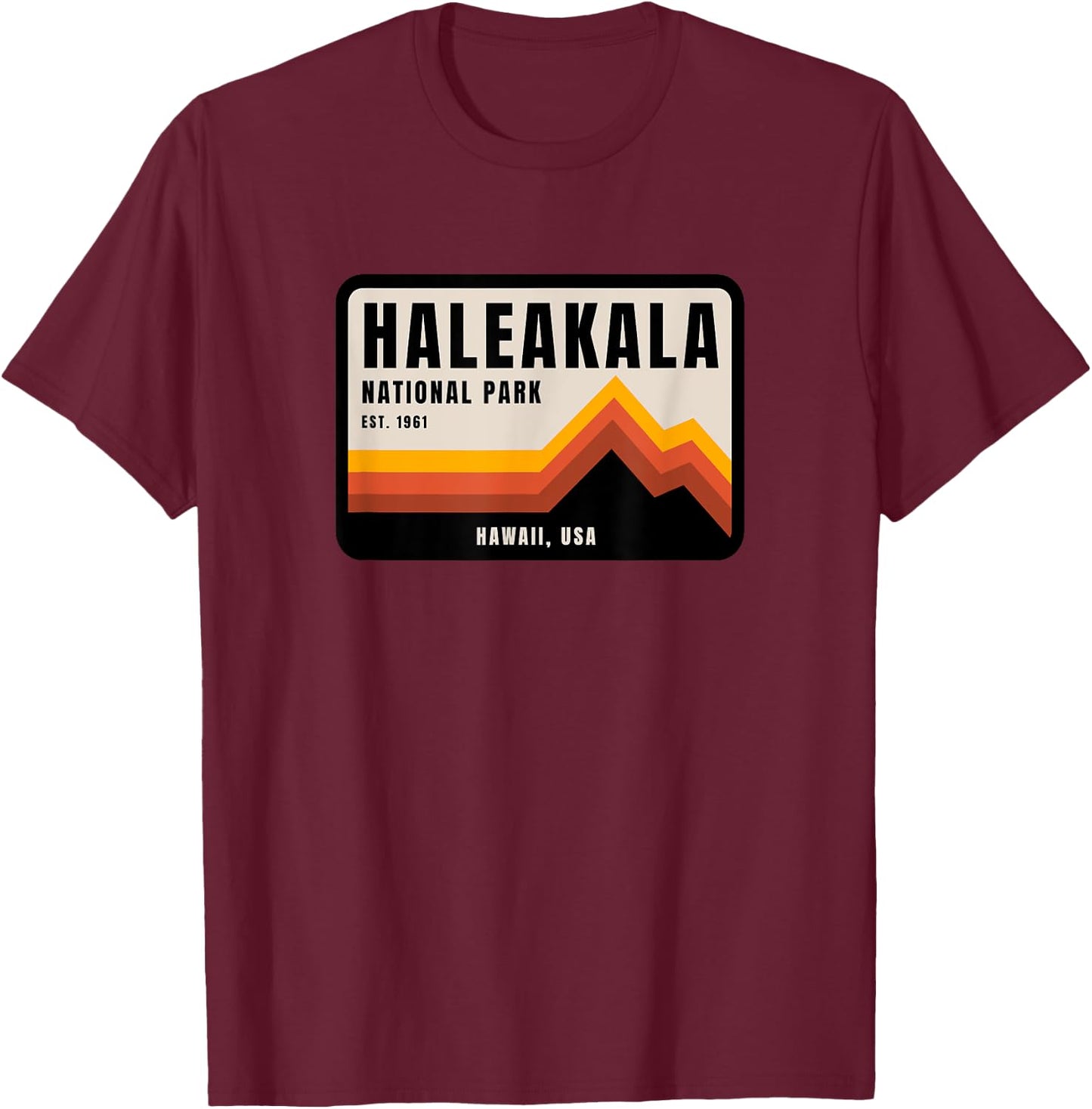 Family Vacation Gift - Retro Haleakala National Park T-Shirt - T-Shirt | Maroon