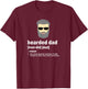 Funny Dad Bearded Dad with Silver or Gray Hair T-Shirt - T-Shirt | Maroon