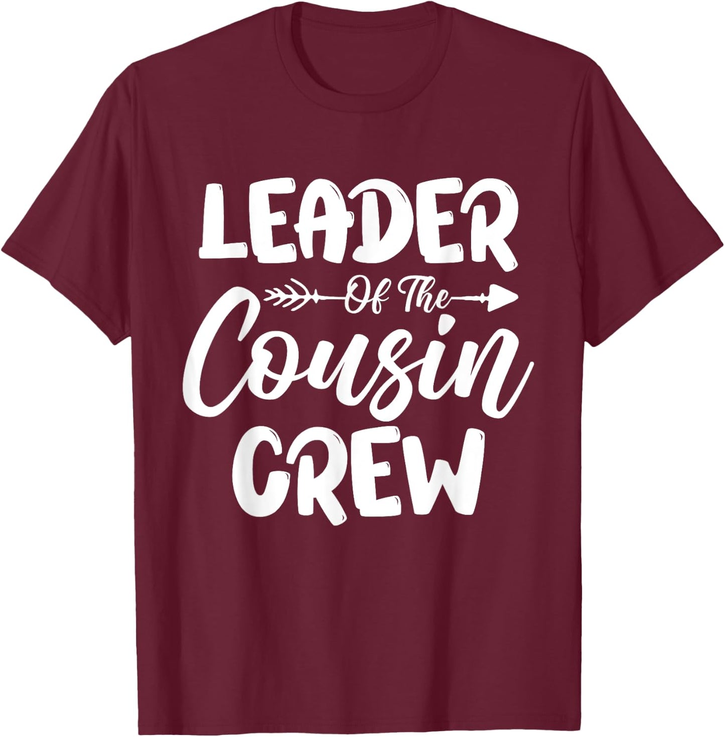 Kids Leader Of The Cousin Crew Toddler Girls Family Reunion T-Shirt - T-Shirt | Maroon