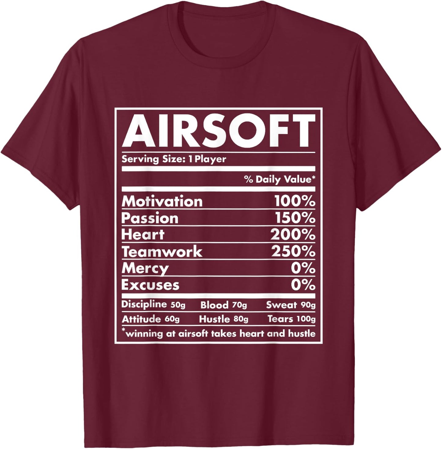 Sport Nutrition Airsoft T-Shirt - T-Shirt | Maroon