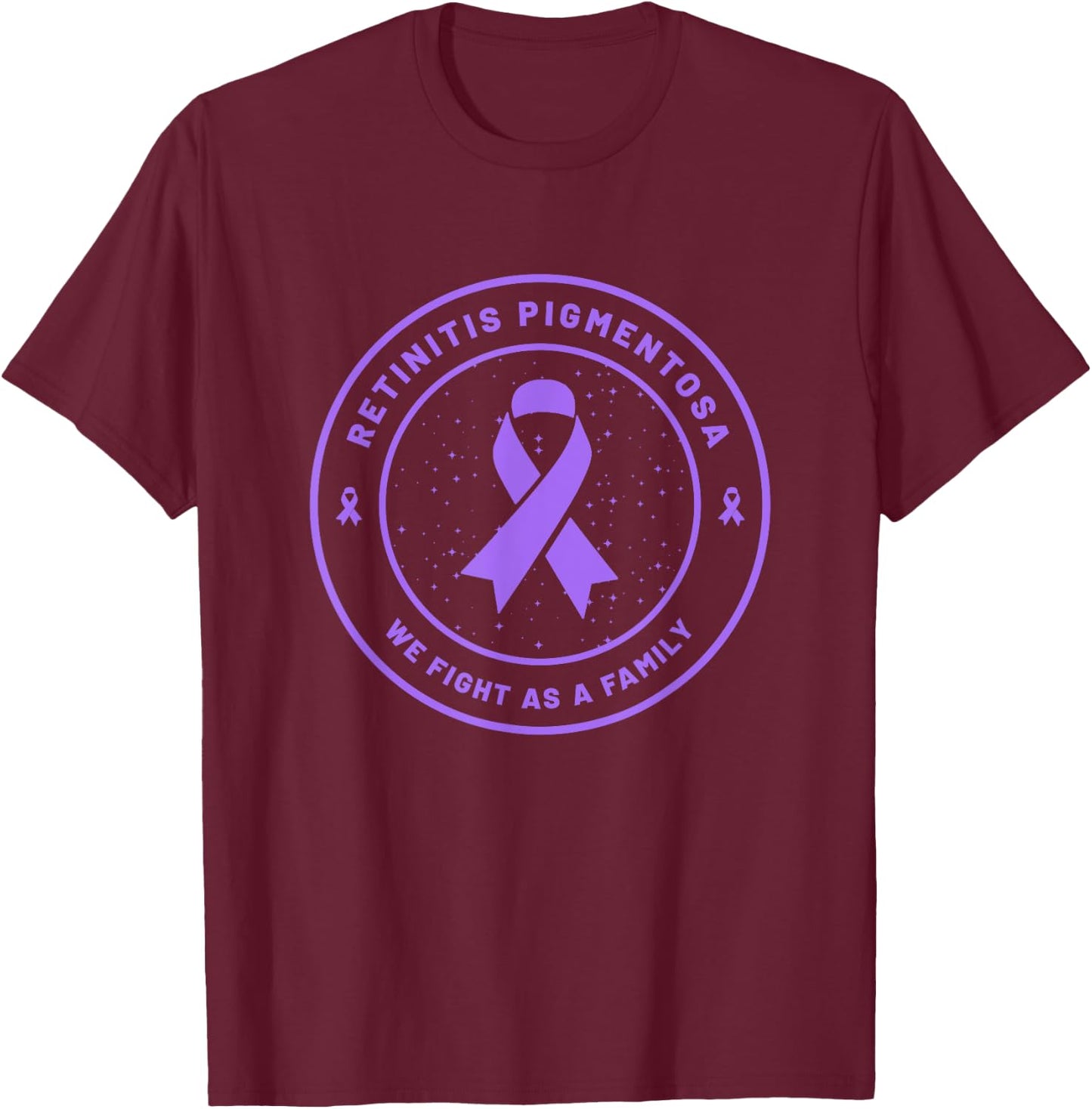 Retinitis Pigmentosa Ribbon Awareness Family Support Gift T-Shirt - T-Shirt | Maroon